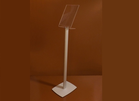 Használható megállító táblának, ártáblának, információs táblának, eligazító táblának, termékleírásra. A papírlapot oldalról lehet becsúsztatni a laptartóba.