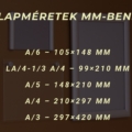 Lapméretek mm ben